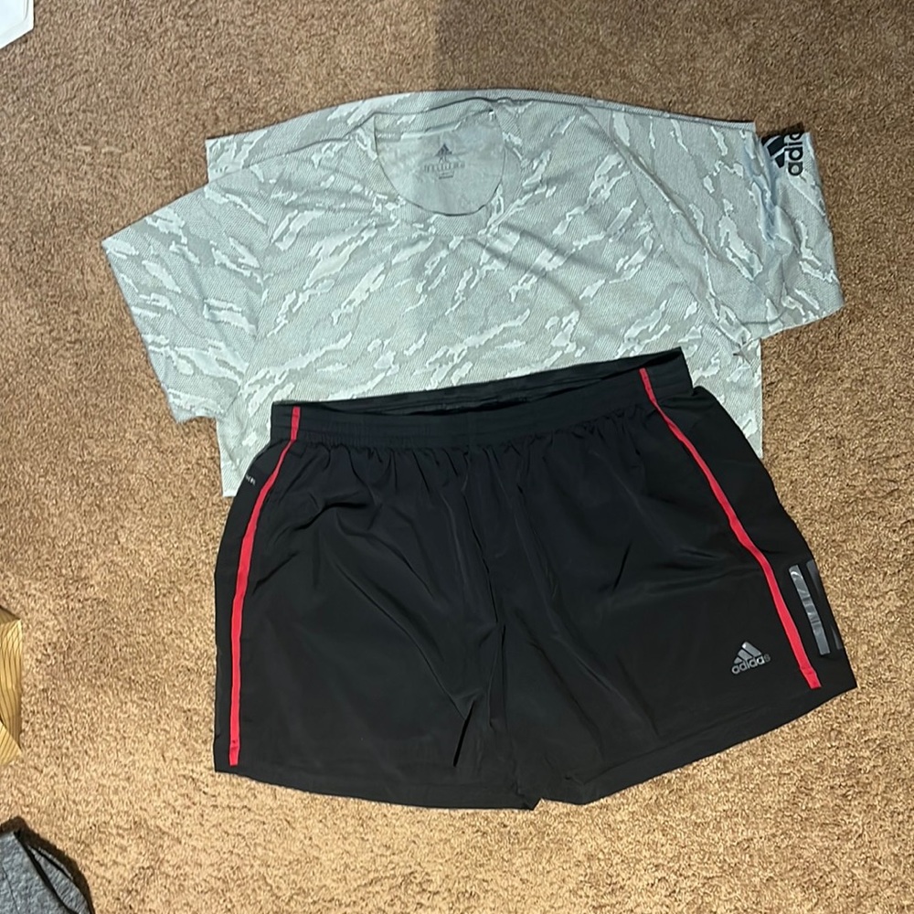Adidas dri-fit and adidas running shirts